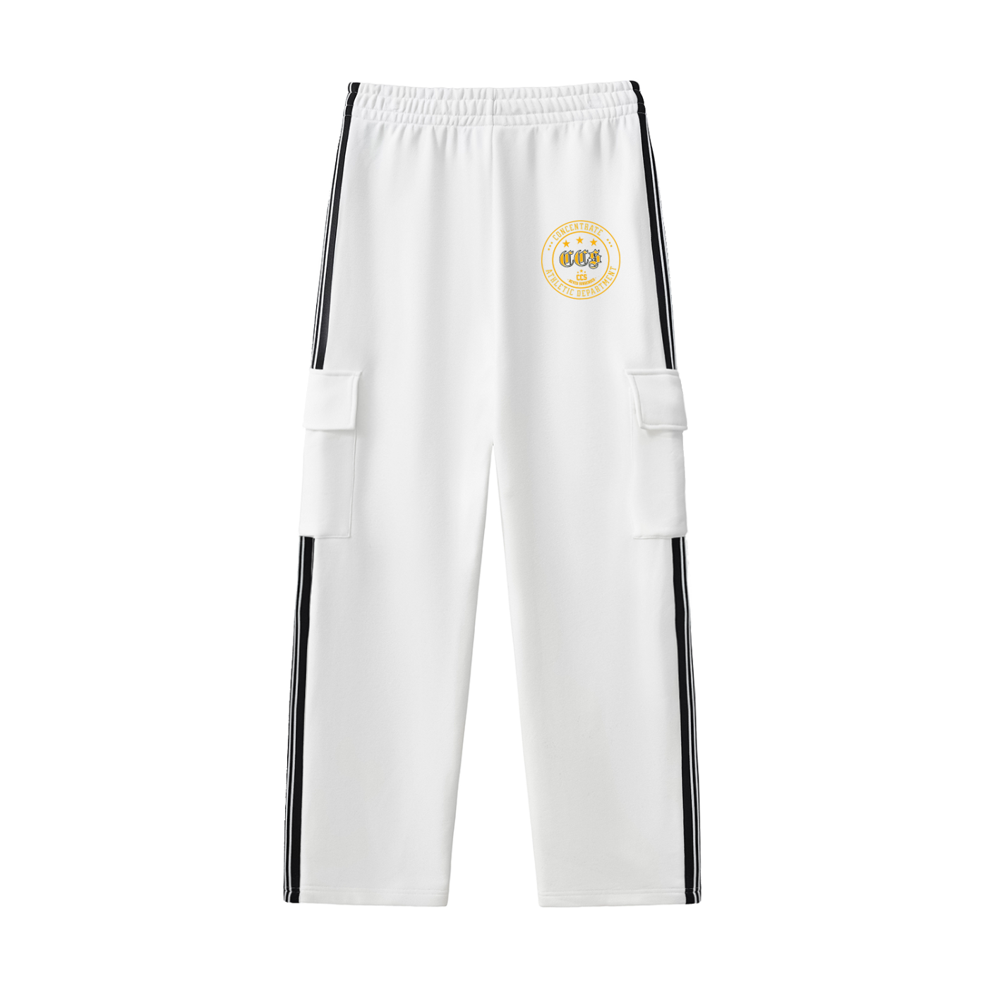 Concentrate Streetwear - CCS Athletics - 350gsm Side Stripe Straight-Leg Pants