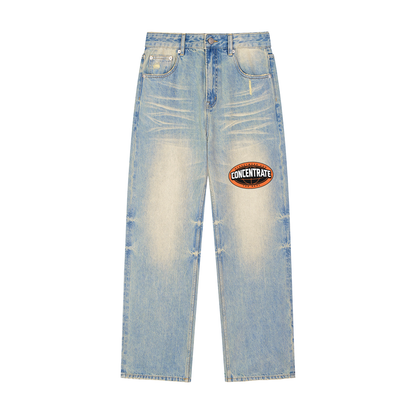 Concentrate Streetwear - CCS - The Real - 385gsm Sun Fade Raw Hem Denim Jeans