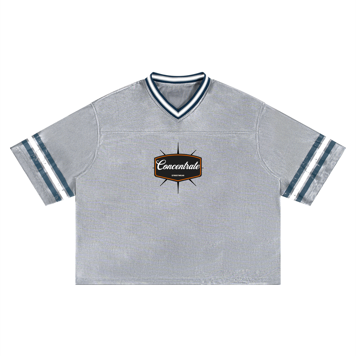 Concentrate Streetwear - 	Pure Emblem - 175gsm Unisex Boxy Striped Soccer Jersey