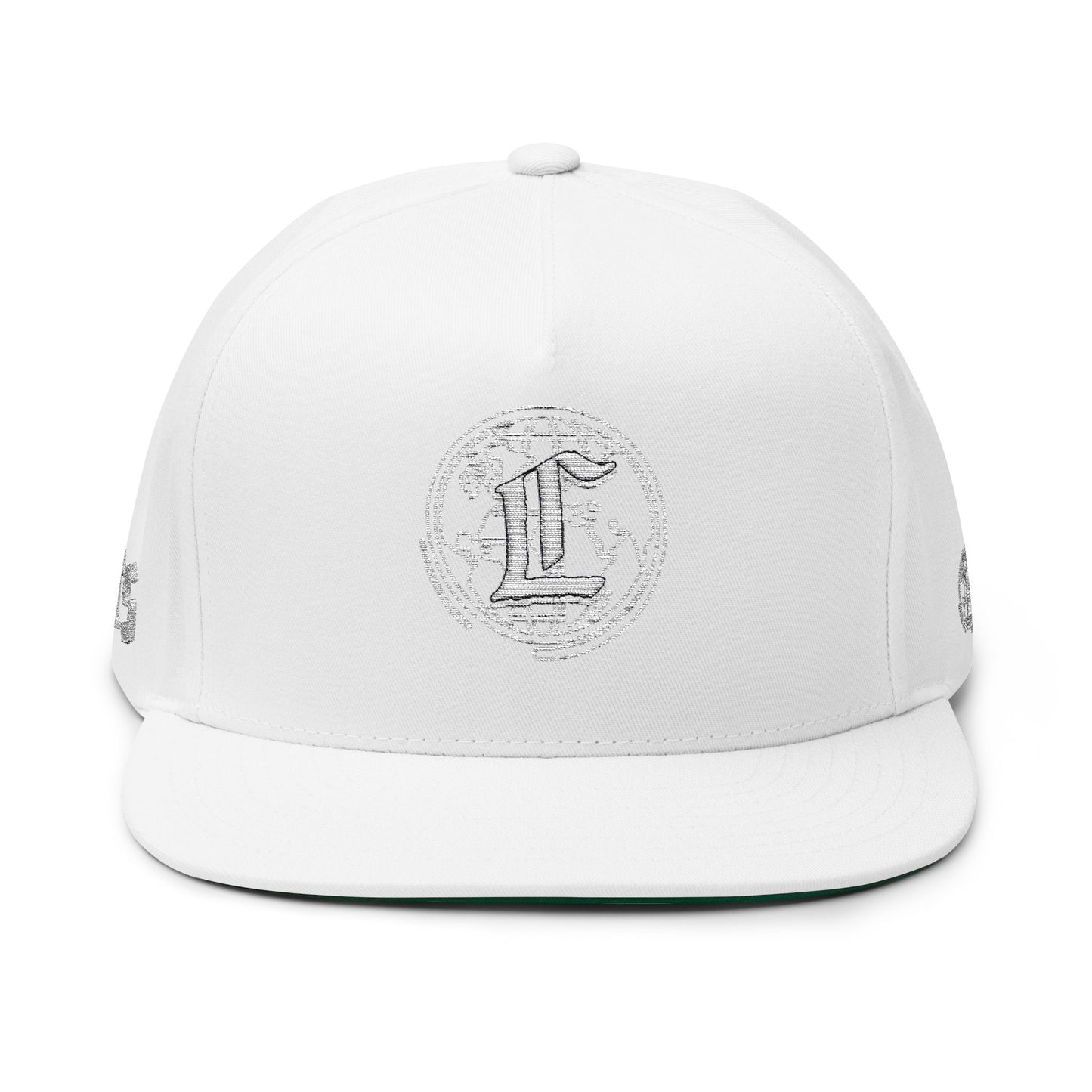 Concentrate Collective Streetwear - CCS - Flat Bill Snap Back Cap Embroidered White Logo