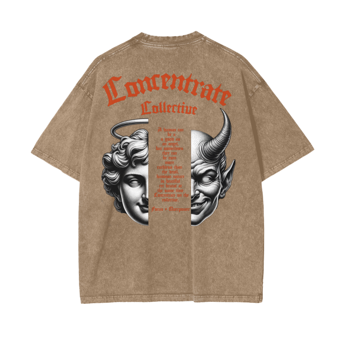 Concentrate - The Battle - Acid Wash 250 GSM - Oversize T-Shirt - Set