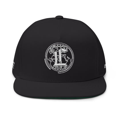 Concentrate Collective Streetwear - CCS - Flat Bill Snap Back Cap Embroidered White Logo