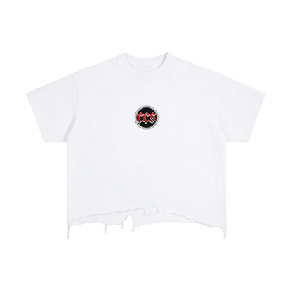 Concentrate Streetwear - Savage Crest CCS - 240gsm Vintage Wash Boxy Distressed Hem T-Shirt