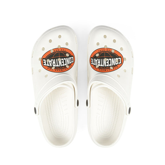 Concentrate Collective Streetwear - The Real - White Foam Rubber Shoes/ Slide Ons