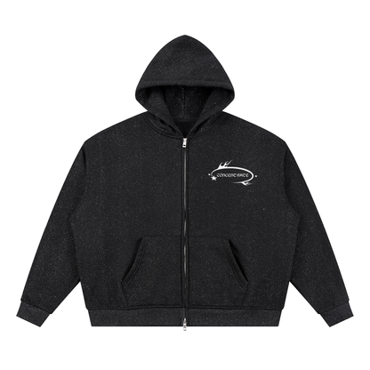 Concentrate Streetwear - WL - 360gsm Unisex Sparkles Full Zip Boxy Hoodie