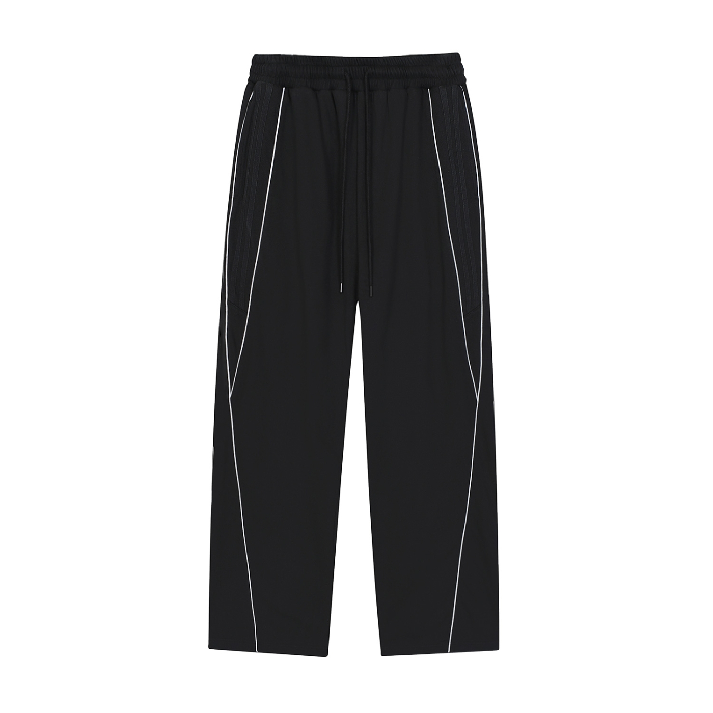 Concentrate Streetwear - Starry Sea - 365gsm Reflection Striped Straight-Leg Sweatpants