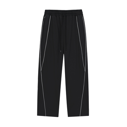 Concentrate Streetwear - Starry Sea - 365gsm Reflection Striped Straight-Leg Sweatpants
