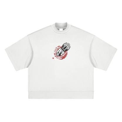 Concentrate Streetwear - Anti Control - 305gsm Massive Heavyweight Oversized Mock Neck T-shirt
