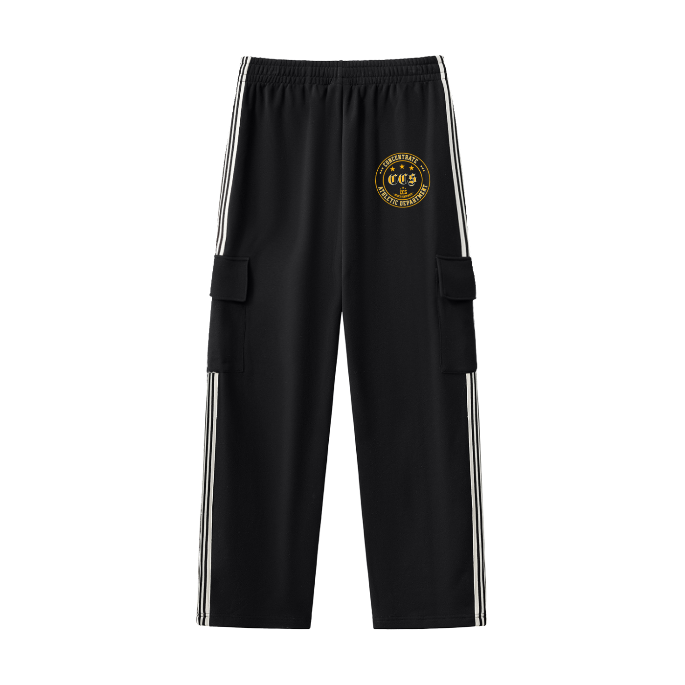 Concentrate Streetwear - CCS Athletics - 350gsm Side Stripe Straight-Leg Pants