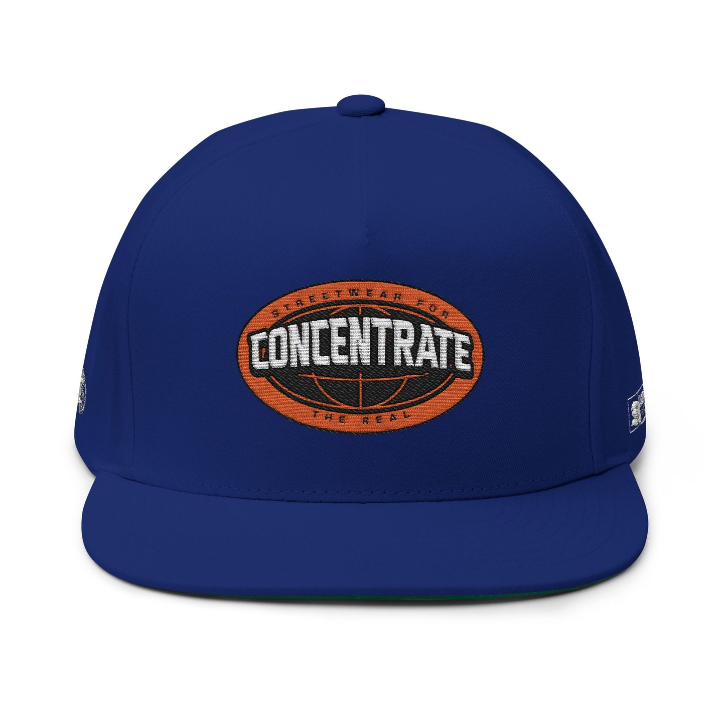 Concentrate Collective Streetwear - The Real - Flat Bill Snap Back Cap Embroidered Logo