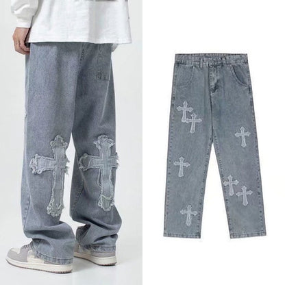 Concentrate Collective - Embroidered Jeans Unisex Straight Loose