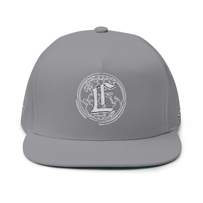 Concentrate Collective Streetwear - CCS - Flat Bill Snap Back Cap Embroidered White Logo