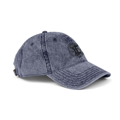 Concentrate Collective Streetwear- Vintage Cap Embroidered Black Logo