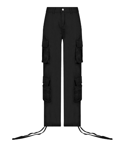 Concentrate Collective - Girl Cargo Solid Baggy Pants