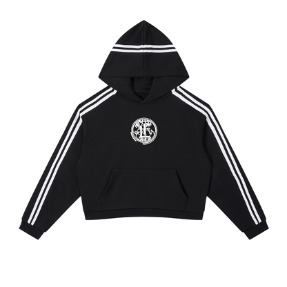 Concentrate Streetwear - CCS - 340gsm Female Contrast Side Stripe Cropped Hoodie