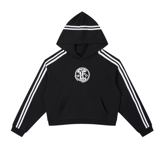 Concentrate Streetwear - CCS - 340gsm Female Contrast Side Stripe Cropped Hoodie