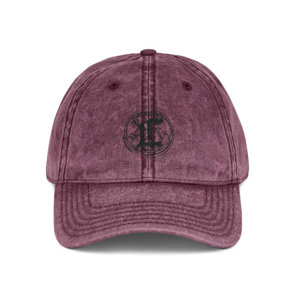 Concentrate Collective Streetwear- Vintage Cap Embroidered Black Logo