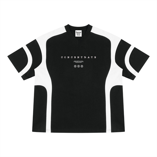 Concentrate Streetwear - Wire - 230gsm Unisex Color Block V-Neck T-Shirt