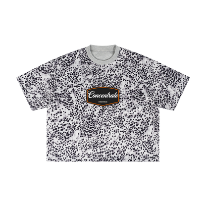 Concentrate Streetwear - 	Pure Emblem - 240gsm Unisex Leopard Print Boxy T-Shirt