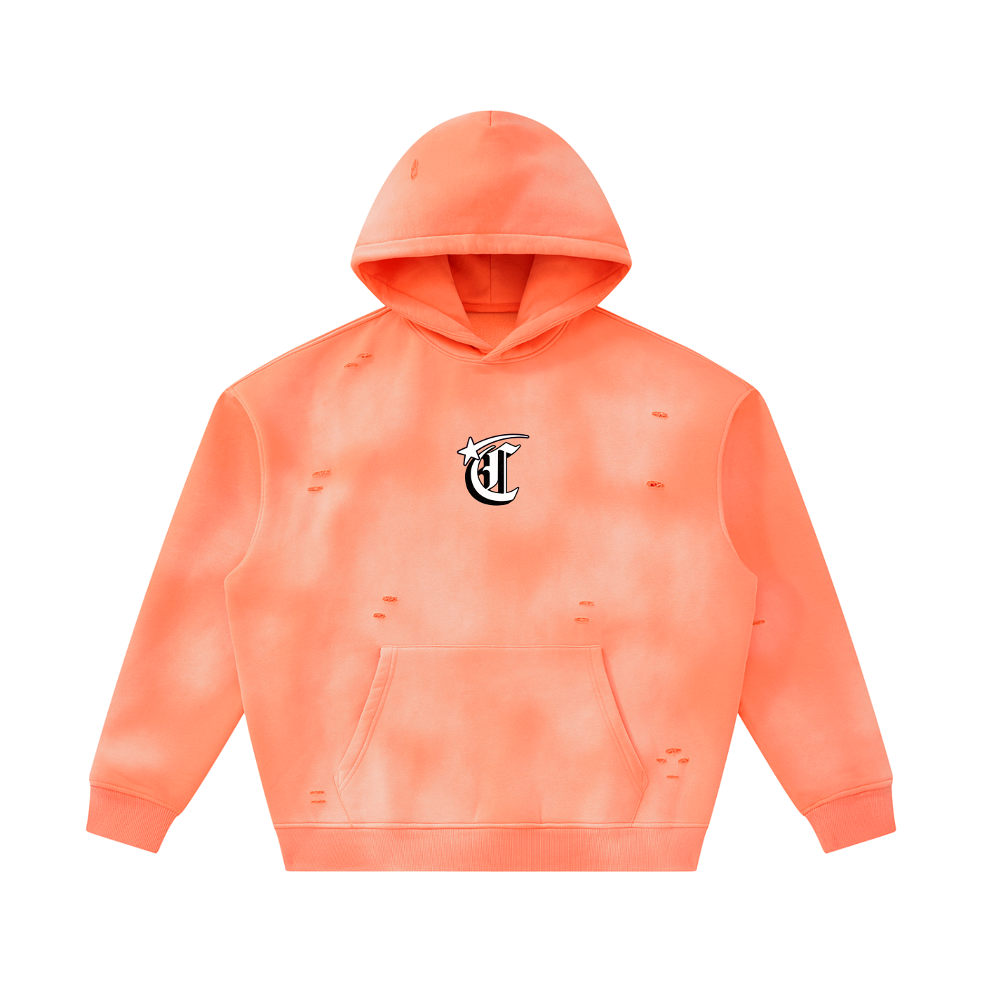 Concentrate Streetwear - Starry - 350gsm Unisex Sunfade Frayed Fleece Hoodie