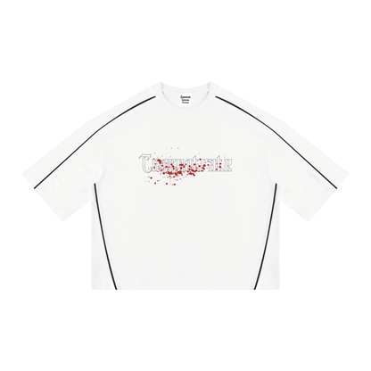 Concentrate Streetwear - Splatter - 276gsm Unisex Heavyweight Boxy Piping T-Shirt