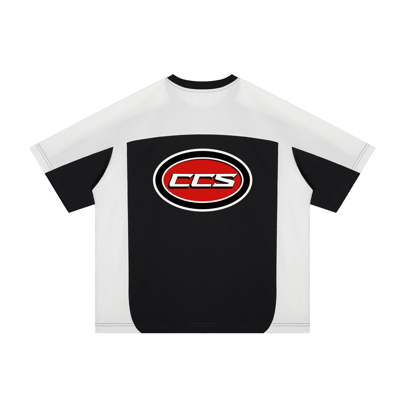 Concentrate Streetwear - Red Cent CCS - 200gsm Unisex Color Block Loose T-Shirt