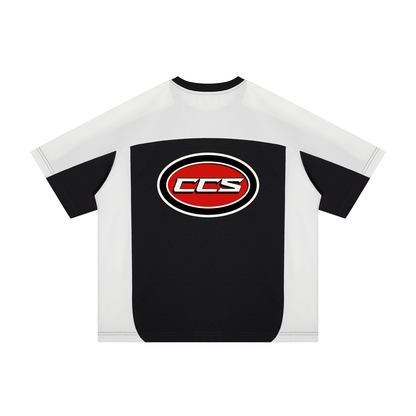 Concentrate Streetwear - Red Cent CCS - 200gsm Unisex Color Block Loose T-Shirt