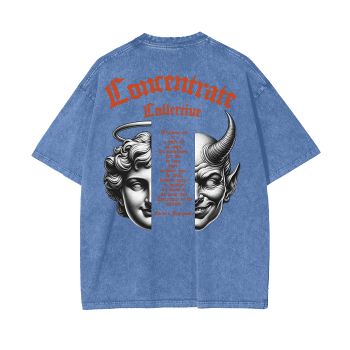 Concentrate - The Battle - Acid Wash 250 GSM - Oversize T-Shirt - Set