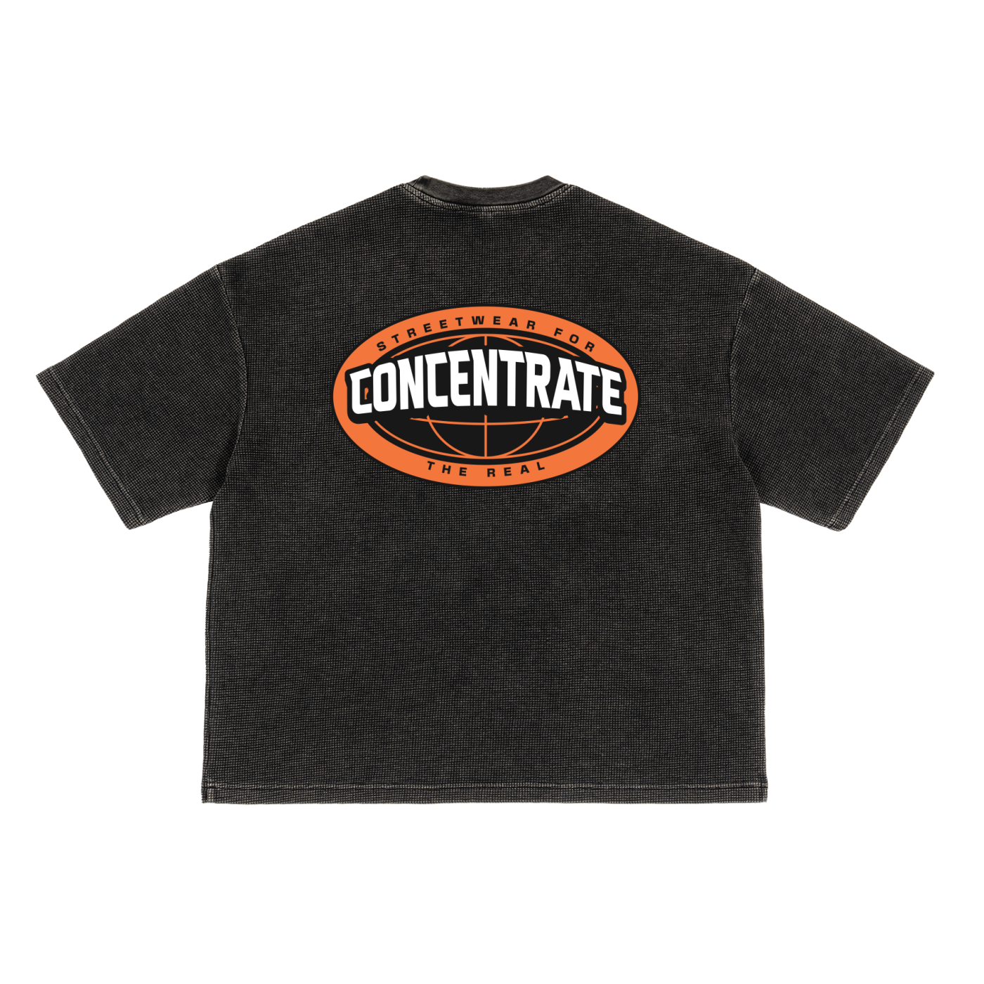 Concentrate Streetwear- The Real - 250gsm Waffle-Texture Washed Boxy T-Shirt