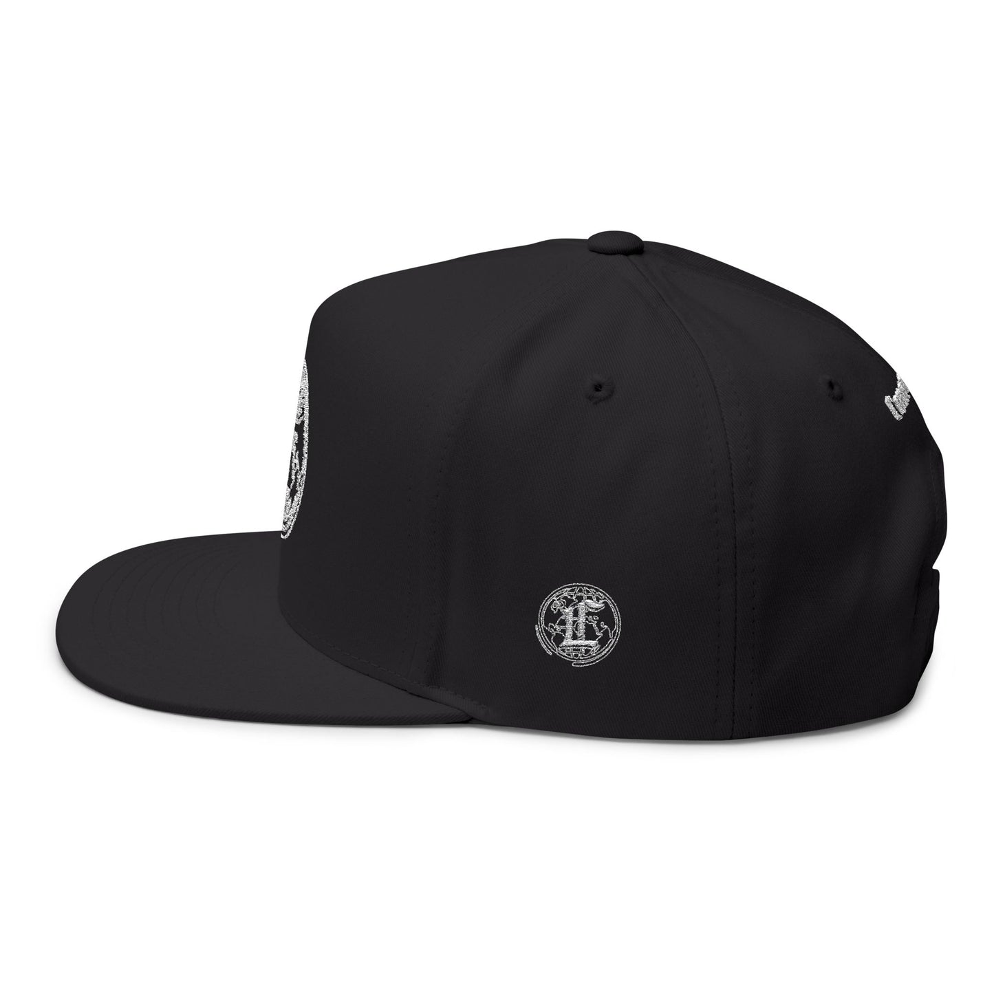 Concentrate Collective Streetwear - CCS - Flat Bill Snap Back Cap Embroidered White Logo