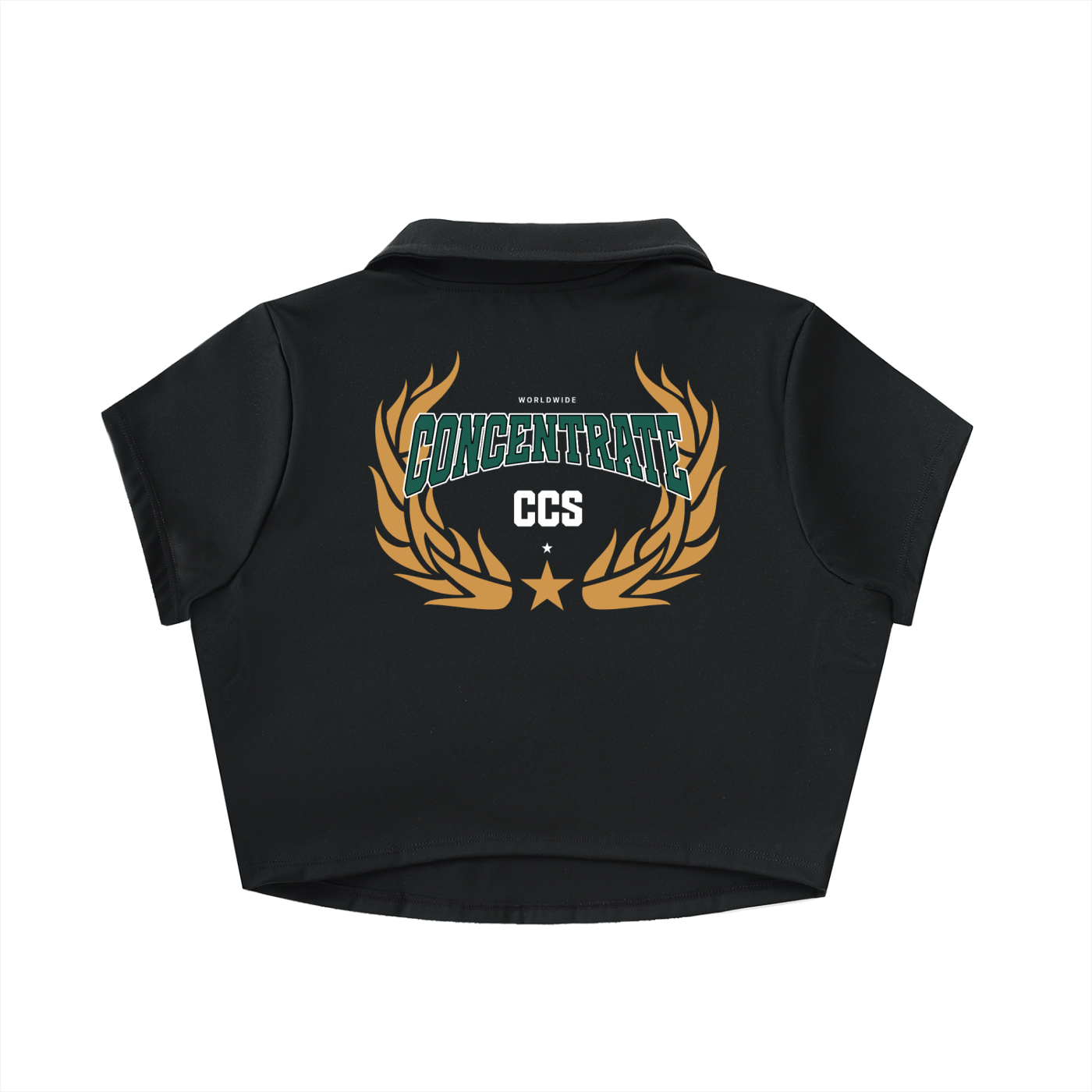Concentrate Streetwear - Drop Out -210gsm V-Neck Lapel Crop Top