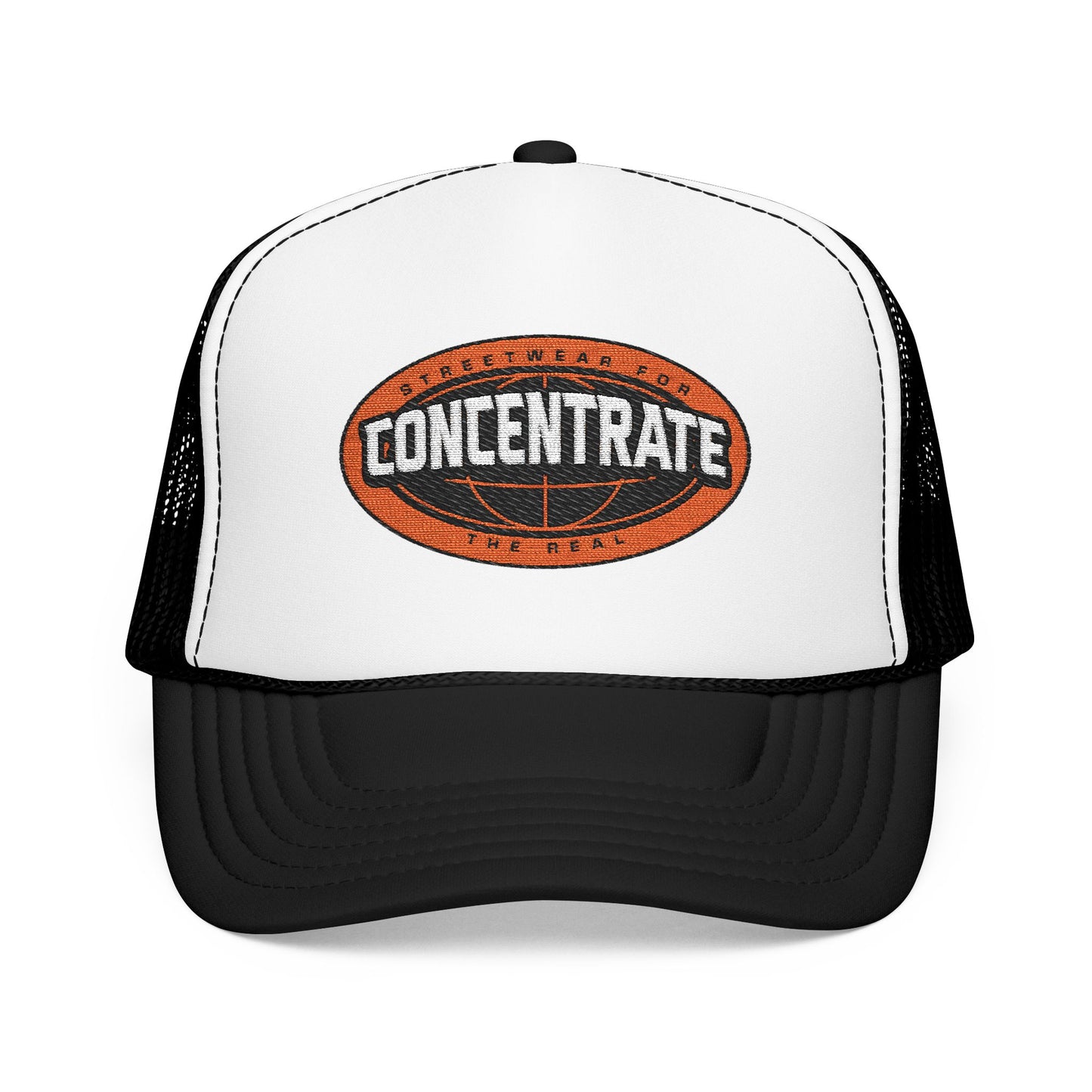 Concentrate Collective Streetwear - The Real - Foam Trucker Hat Embroidered logo