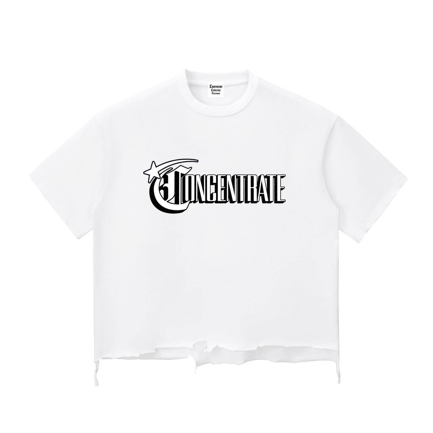 Concentrate Streetwear - Starry Sea - 340gsm Snow Wash Raw-Hem Boxy T-shirt