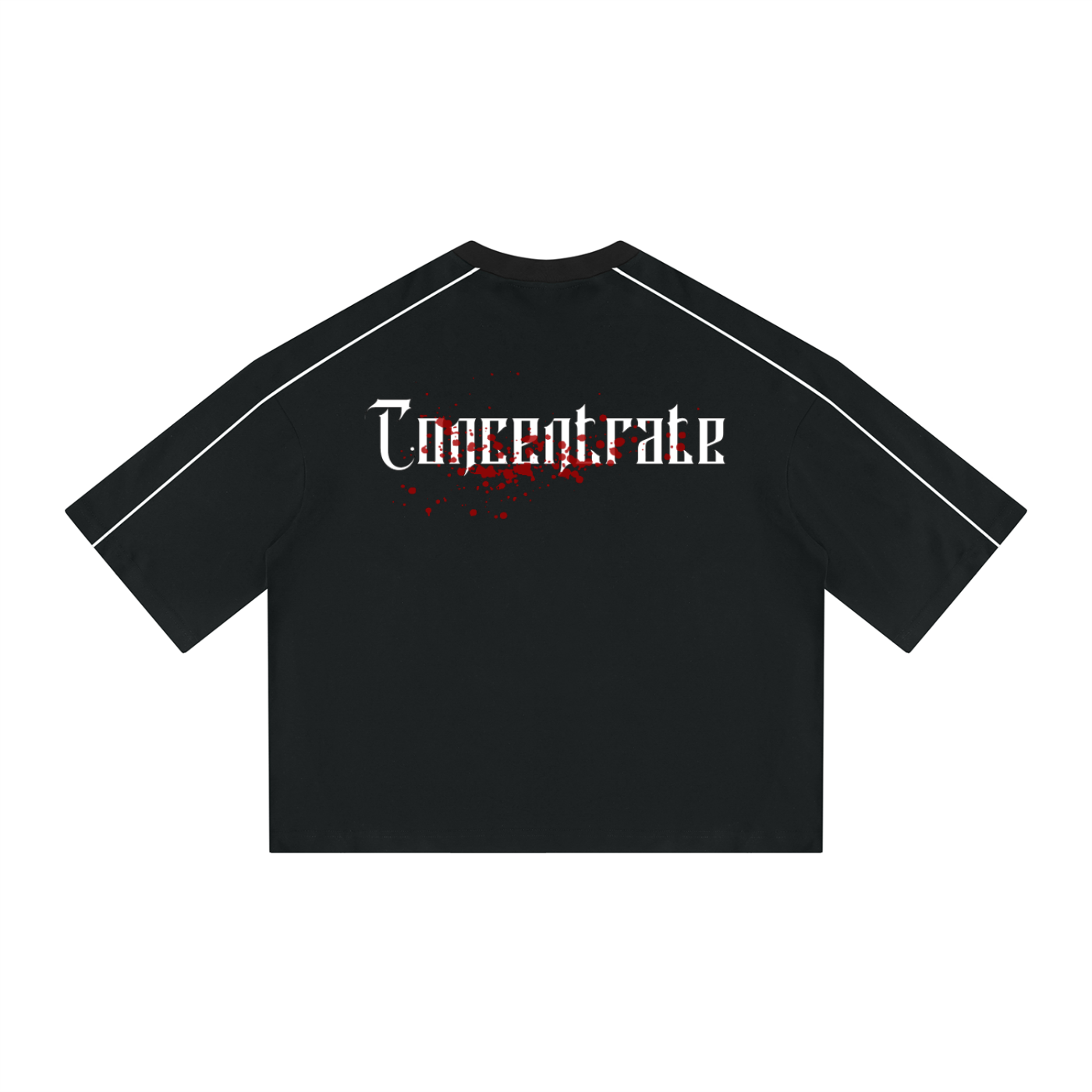 Concentrate Streetwear - Splatter - 276gsm Unisex Heavyweight Boxy Piping T-Shirt