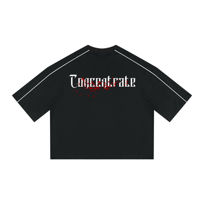 Concentrate Streetwear - Splatter - 276gsm Unisex Heavyweight Boxy Piping T-Shirt