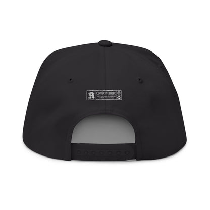 Concentrate Collective Streetwear - CCS - Flat Bill Snap Back Cap Embroidered White Logo