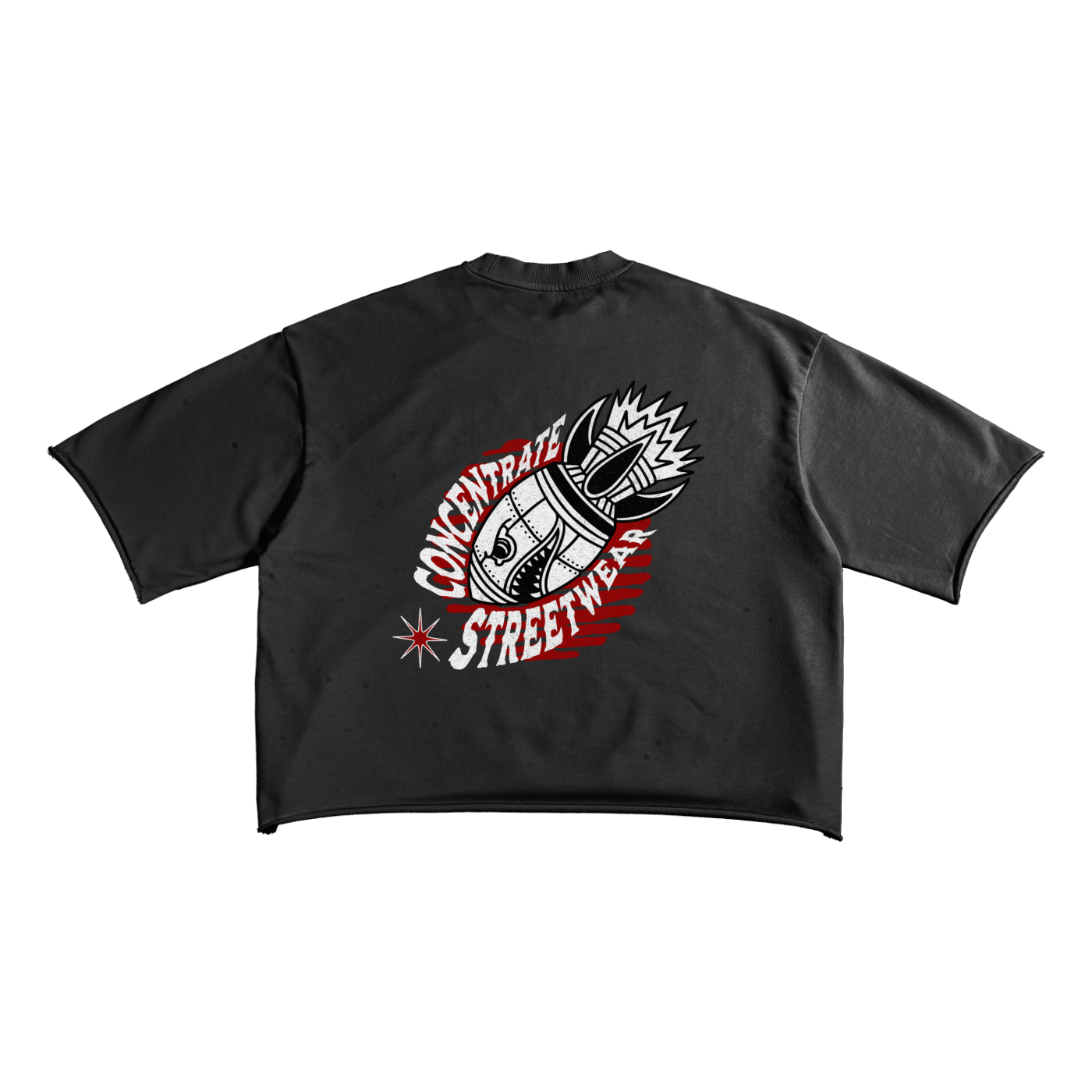 Concentrate Streetwear - Anti Control - 270gsm French Terry Raw Edge T-Shirt