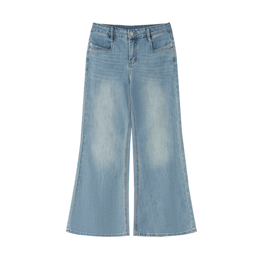 Concentrate Streetwear - Women's Vintage Wash Flared Leg Jeans