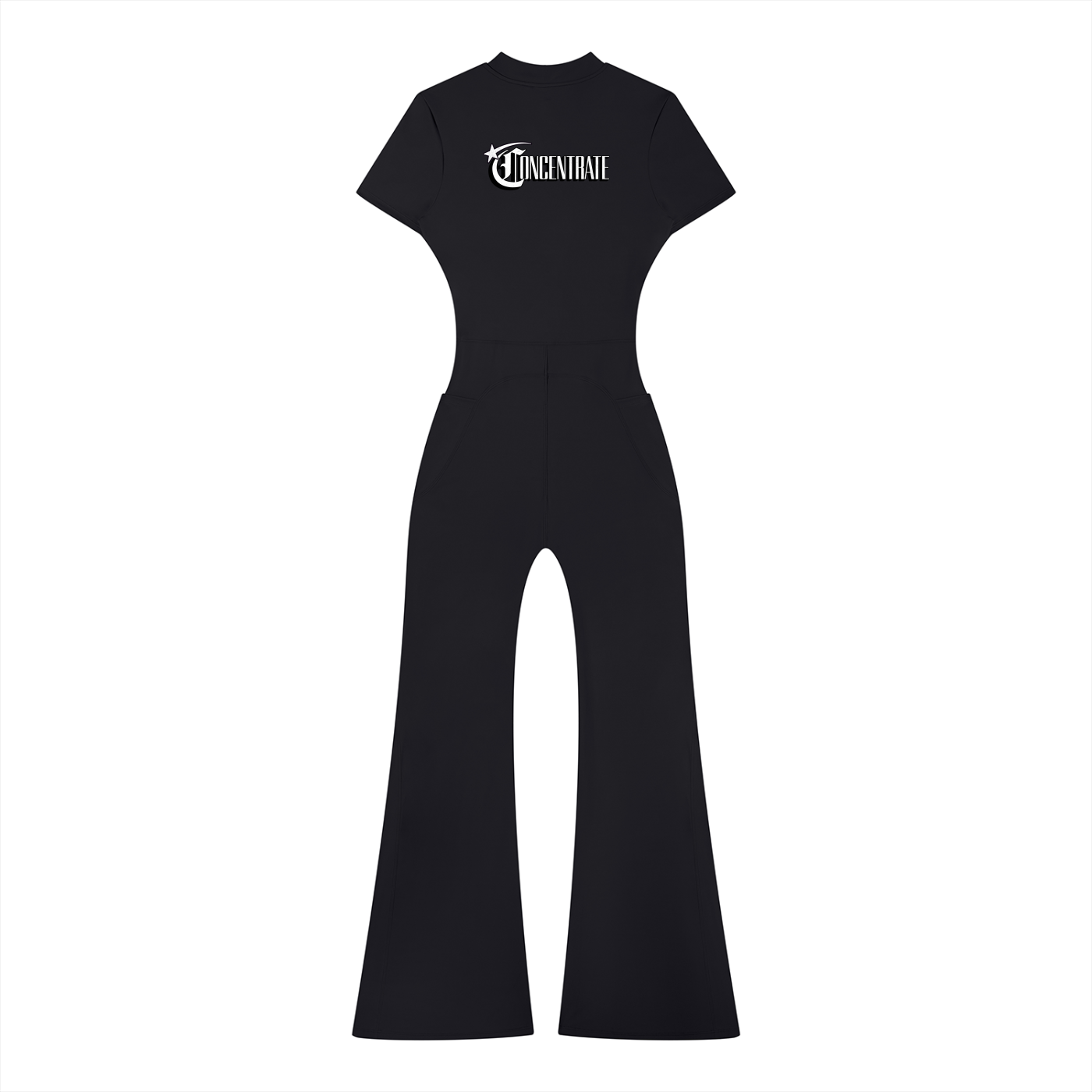 Concentrate Streetwear - Starry Sea - 230gsm Women’s Tight Flared Leg Quarter-Zip Jumpsuit