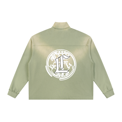 Concentrate Streetwear - CCS - 465gsm Sun Fade Raw Edge Quarter-Zip Sweatshirt