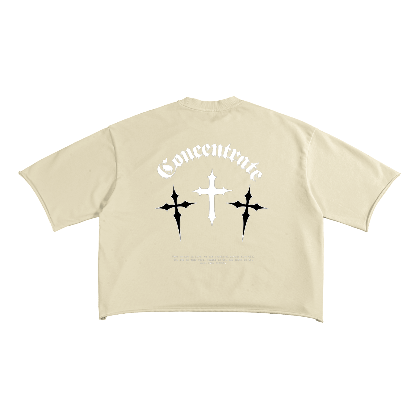 Concentrate Streetwear - Crossed - 270gsm French Terry Raw Edge T-Shirt
