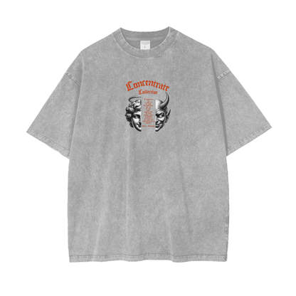 Concentrate - The Battle - Acid Wash 250 GSM - Oversize T-Shirt - Set