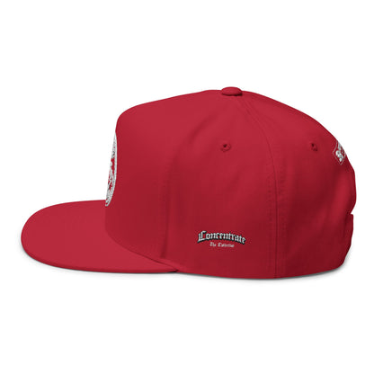 Concentrate Collective Streetwear - CCS - Flat Bill Snap Back Cap Embroidered White Logo