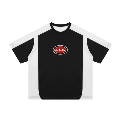 Concentrate Streetwear - Red Cent CCS - 200gsm Unisex Color Block Loose T-Shirt