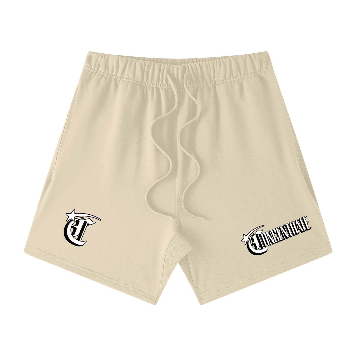 Concentrate Streetwear - Starry Sea - 425gsm Unisex Earth Tone Loose Fit Cotton Shorts