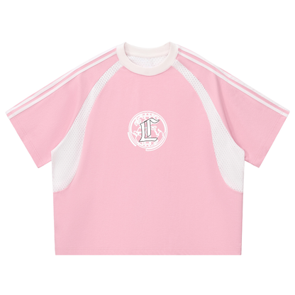 Concentrate Streetwear - CCS - 260gsm Contrast Stripes Panel Mesh T-shirt