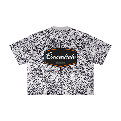 Concentrate Streetwear - 	Pure Emblem - 240gsm Unisex Leopard Print Boxy T-Shirt
