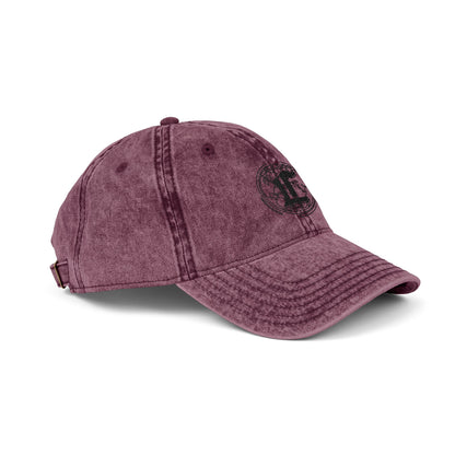 Concentrate Collective Streetwear- Vintage Cap Embroidered Black Logo