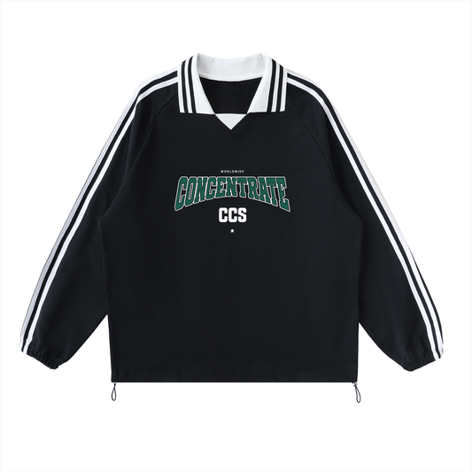 Concentrate Streetwear - Drop Out - 380gsm Striped Collar Sweatshirt