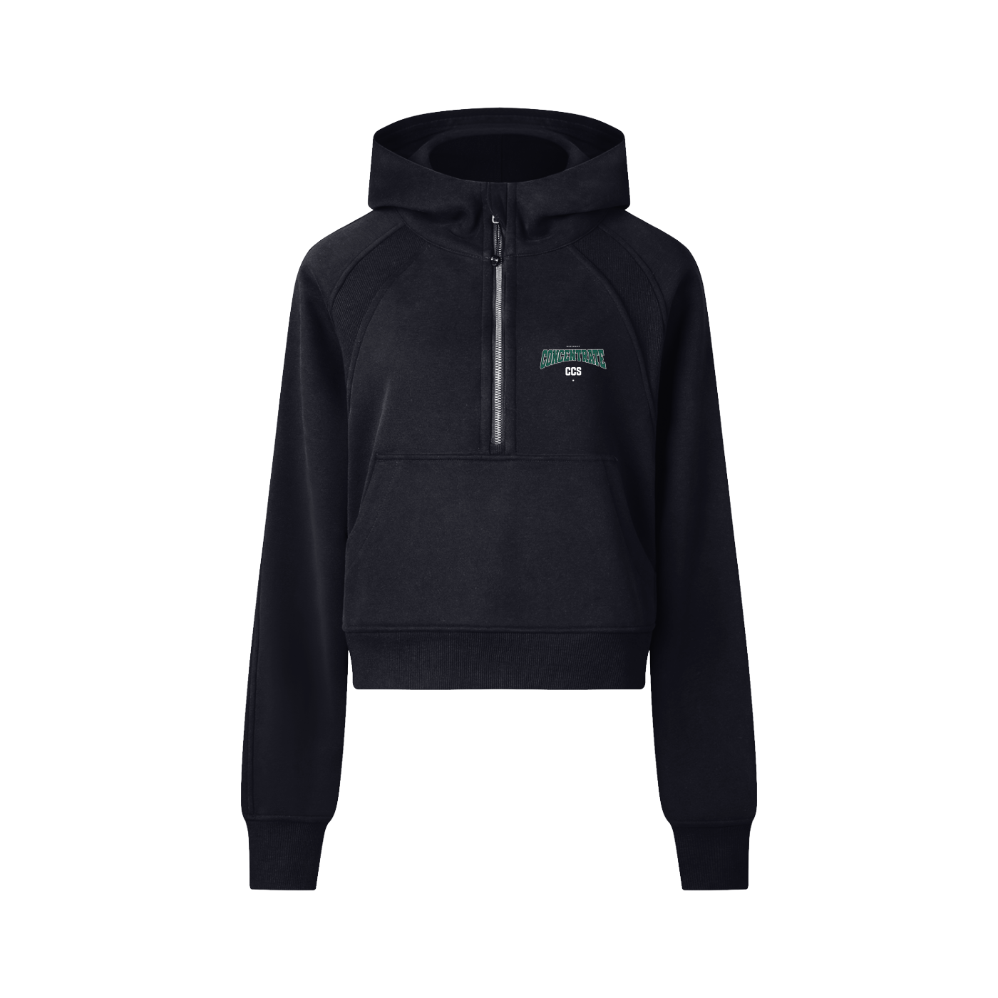 Concentrate Streetwear - Drop Out - 320gsm Cropped Half-Zip Hoodie